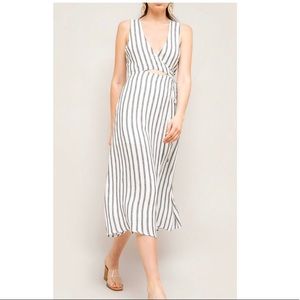 ASTR The Label Aida Dress - Navy/White Stripe XS